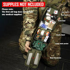 Molle Pouch ifak First aid kit Bag Empty Trauma Medical Tear away Pouches for Belt Backpack Vest Car Molly Med Case 600D nylon Small Tactical Pouch (RED)