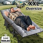ABORON Heavy-Duty Folding Guest Bed for Adults, 500lb Capacity, Portable Extra Cot with 1211D Double Layer, Ideal for Indoor Guest Stays & Temporary Home Use