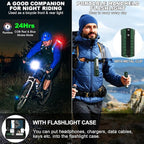 Banral Rechargeable Flashlights High Lumens - Super Bright Small Pocket Magnetic Flashlight, 8 Modes LED Tactical Flash Light, Dual Button Powerful Flashlight for Camping (2, Hunter Green)