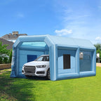 VEVOR Inflatable Paint Booth, 21 x 13.5 x 9.8 ft Inflatable Spray Booth, with 1100W Powerful Blower and Air Filter System, Large Furniture Painting, Portable Car Paint Booth for Medium-Sized Vehicles