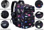 LHI Military Tactical Backpack for Men and Women 45L Army 3 Days Assault Pack Bag Large Rucksack with Molle System - Fluorescent Tie Dye