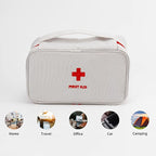 Portable Empty First Aid Kit Bag, Travel Medicine Pouch, Small Medical Bag (Blue)