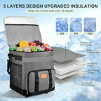 60-Cans Large Rolling Cooler Bag, Leakproof Insulated Soft Cooler Bag Ice Chest with Wheels Portable Wheeled Cooler, Collapsible Insulated Cooler Bag for Beach Camping Patio Travel Outdoor