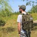Bug Out Bag Backpack - 50L Tactical Backpack - Great for Survival Essentials (Green Camo)