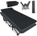 ATORPOK Oversized Camping Cot for Adults with Cushion Comfortable, Extra Wide 31.5'' Folding Bed for Sleeping, Lightweight Folding Bed with Carry Bag Supports 500 lbs