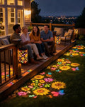 3 Pcs Colorful Sunflower Glow Solar Garden Lantern - Outdoor Waterproof Decorative Hanging Solar Lights, Metal Solar Powered Garden Decor for Patio, Yard, Gifts (3 Pcs)