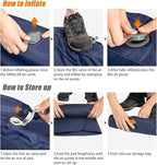 KAISHI Self Inflating Ultralight Sleeping Pad, Waterproof Air Camping Pad, Foot Press Air Sleeping Mat for Backpacking Camping Beach