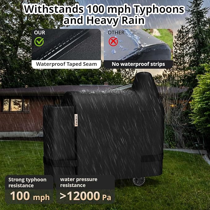Grill Cover for Pit Boss 820 Deluxe/Pro 850,[900D Strong Tear-Resistant] Rip-Proof Pellet Smoker Cover for Pitboss,Waterproof Grill Cover for Pit Boss Pro Series 820/850,Competition 820/850