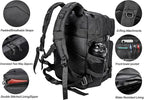LHI Military Tactical Backpack for Men and Women 45L Army 3 Days Assault Pack Bag Large Rucksack with Molle System