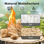 216 Natural Fire Starter - for fireplaces, Camping Campfires, Pizza ovens, fire pits, and Grills. This Product Does not Contain self-Heating Capabilities and Requires an External igni