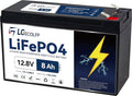 12V 8Ah Lithium LiFePO4 Deep Cycle Battery, 3000+ Cycles Rechargeable Battery Built-in 10A BMS Perfect for Ride on Toys, Scooters, Fish Finders, Small Ups Backup, Solar System, Lighting etc