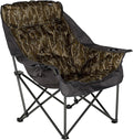Lippert Mossy Oak Original Bottomland Camo Big Bear Padded Camping Chair with 400-lb. Weight Capacity, Durable Mesh Fabrics, Dual Cupholders, Wine Glass Holder, Carrying Bag - 2023053730