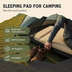 Self-Inflating Camping Sleeping Pad – 3.15" Wandermate Memory Foam Air Mattress for Backpacking, Car Camping & Tents, Compact and Durable