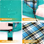 Cotton Flannel Lined Sleeping Bag for Adults Teens Kids, Cold Weather &Warm, 3 Seasons, Lightweight Compact Camping Essentials Equipment, Hiking, Outdoor, Travel