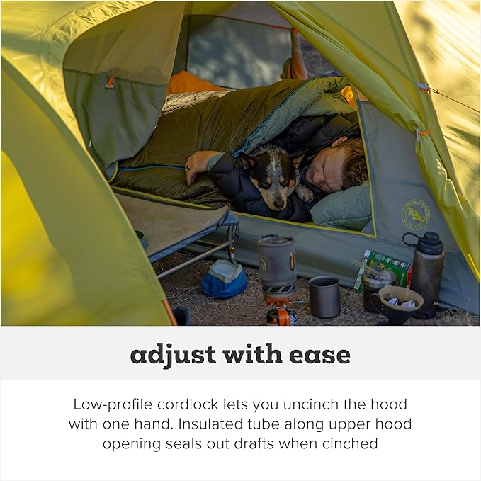 Big Agnes Anthracite - Backpacking Sleeping Bag, 3 Season, Lightweight, Compact