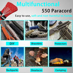 VVAAGG Reflective Paracord Rope 100FT, 7 Strand Nylon para Cord Lanyard Utility 550 Parachute Cord, 4mm Thin Tent Rope for Outdoor Camping Hiking