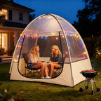 Sports Tent with 4-Side Clear PVC, 1-3 Persons All Weather Bubble, Instant Sun Rain, No Condensation, Spacious Interior, Ultra Visibility, for Sports Events Camping Fishing Cheering