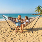 ONCLOUD 9 FT Hammock Stand Only, Heavy Duty Adjustable Indoor Outdoor Space Saving Steel Stand with Carrying Case, Universal Hammock Stand with 450 Pounds Capacity for Garden (Antique Bronze Finish)