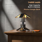 Telescopic Camping Lights Rechargeable 14000 mAh Led Multifunction Magnetic Lanterns Job Site Lighting Cordless Dimmable Camping Tent Lamp Portable Power Supply 6000LM IPX5 Waterproof