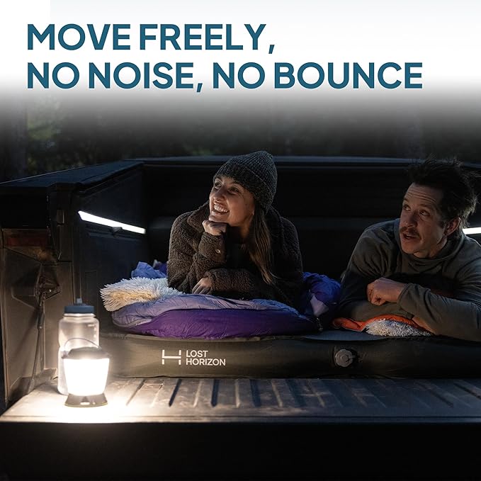 LOSTHORIZON Camping Air Mattress with Foam for Tesla CyberTruck, Self Inflating Sleeping Pad, 4.5" Thick, with Air Pump