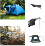 KOMCLUB Telescoping Tent Poles Adjustable Tarp Poles Camping Stainless Steel Lightweight Tent Poles for Trap Sun Sails Canopy Awning Shelter Backpacking Hiking 78 in Set of 2