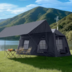 ABORON 2/6/8/10/12 Person Inflatable Camping Tent, Easy Setup Blow Up Tent with Hand Pump, PU3000mm Waterproof & Breathable 4 Season Glamping Tent for Outdoor Camping