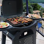 MASTER COOK Gas Grill with Side Tables - Portable Propane Gas Grill for Patio, Beach, Picnic, Outdoor Camping