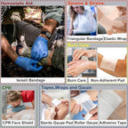[New Upgrade] First Aid Kit, Survival Gear Outdoor Tactical Gear Set First Aid Kits Military Grade Molle System for Camper Travel Hunting Hiking and Adventures