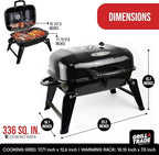 Grill Trade Portable Charcoal Grill - Mini BBQ Grill - Small Table Top Charcoal Grill for Camping, Outdoor Cooking - Foldable Camping Grill for Picnics, Tailgating and Backyard Grilling