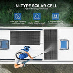 400 Watt Solar Panel 18BB, 2Pc 200W Solar Panel N-Type 24.6% High Efficiency Monocrystalline Solar Cells for Homes RV Boat Marine Rooftop Camper Caravan