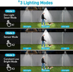 Clip On Solar Motion Lights Outdoor, Motion Sensor Outdoor Lights with 92 LEDs, 360°Rotatable Adjustable Solar Fence Lights (600 LM,6000 K), Waterproof Security Light for Deck,Gutter,Camping (4 Pack)