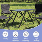 Geelin Folding Outdoor Side Table 22.8'' x 14.2'' x 15.7'' High Carbon Steel Portable Camping End Table for Outdoor Picnic Hiking Travel Patio Pool Balcony Deck