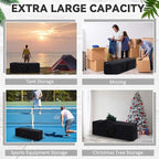52 x 15 x 15 Inch, 190 L Extra Large Duffle Bag Camping Tent Storage Bag Heavy Duty Waterproof Sports Equipment Carrying Case for Tent Pole Travel Canopy Hammock Tripod Fishing Outdoor Moving