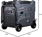 Pulsar 9500W Tri Fuel Gasoline Propane Natural Gas Portable Inverter Generator w/Remote Start & CO Sentry for Home Use GS95TiSCO