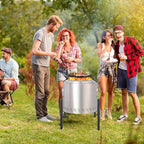 Triceratops Firepit Stand, 15-27 Inches for Solo Stove Bonfire Ranger and Other Outside Fire Pits, Outdoor Camping Accessory, Stainless Steel Stands for Fireplace Use