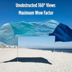 MillionShades® Beach Shade Canopy – Grande 14 ft x 14 ft Wind-Propelled™ Sun Shade for Beach with UPF 50+, 360° Views, Quiet & Lightweight Design, Easy Setup Tent - Windproof Beach Shelter