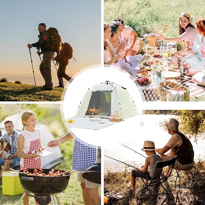 Genérico Camping Tent | Wide and Easy to Set Up Quick - Family Tent for Outdoor Activities, for Adults Teenage Couples on Picnic Hiking Mountaineering and