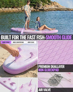 10'6''x33''Inflatable Stand Up Paddle Board, 400lbs Extra Wide Stand Up Paddleboard with Kayak Seat, Anti-Slip EVA Deck Premium SUP Accessories Kit, Non-Slip Stable Deck Boat for Yoga Fishing Surf