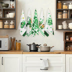Zubebe 6 Pcs St. Patrick's Day Kitchen Towel Irish Lucky Shamrock Dish Towel Watercolor Gnome Hand Towels Reusable Tea Towel for Holiday Cooking Baking Drying Cleaning Wipes Home Decor, 18 x 28 Inch
