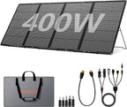 400W Portable Solar Panel for Power Station, 400 Watt 36V ETFE Foldable Solar Panel Charger, IP67 Waterproof Enhanced Kickstands for Off-Gird Outdoor Camping RV SUV Emergency Power Supply