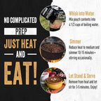 Ready Hour Black Bean Soup Case Pack – 20 Servings (5 Pouches) – Freeze-Dried Meals, Emergency Food Supply, Long Term Storage, Prepper Pantry, Instant Beans, Shelf Stable