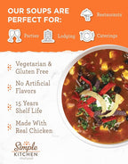 Simple Kitchen Chicken Tortilla Soup Mix – 16 Servings, Meal Prep Gluten Free Chicken Soup, Prepared Meals & Dehydrated Survival Food for Camping, Backpacking & Hiking, Survival Kit, Pack of 4, 1 Gal.