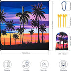 Beach Blanket Waterproof Sandproof Beach Mat 79" X 83"/10'x9'for 2-8 Adults Quick Drying Outdoor Picnic Mat Beach Accessories for Travel, Camping, Hiking
