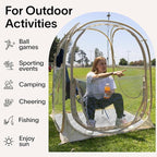 EighteenTek® Pod All Weather Sports Tent with Attached Floor, Instant Outdoor Bubble Tent, Rainproof Camping Sun Shelter for Sports Events Camping Fishing Cheering 1-4 Person