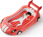 QPAU Blow up Inflatable Toddler Travel Bed with Sides, Toddler Air Mattress for Camping, Traveling, Hotel, or Home Use, Hand Pump Included