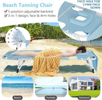 ABORON Patio Lounge Chair, Folding Guest Bed Cot for Adults, 500LB Heavy-Duty Capacity, Portable Extra Bed with Comfort Mat, Quick Fold Design for Indoor Guest Stays & Temporary Use