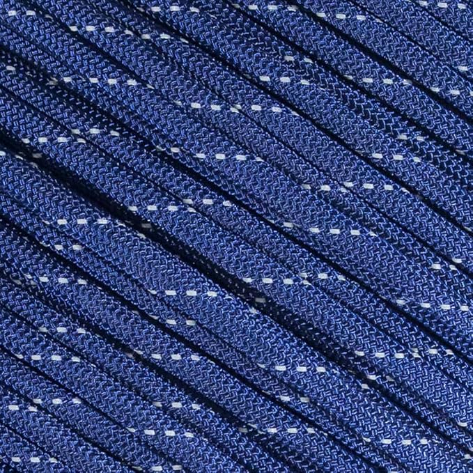 Fluorescent Reflective 550 Type III Guyline Tent Rope Camping Survival Cord High-Visibility Paracord (Reflective Midnight, 50 Feet)