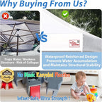 Tradesparker 10x10 Pop Up Canopy Tent,Commercial Movable Canopy with ApexCore LED&Rugged Casters-Instant Easy Setup Shelter Canopies with Weight Bags&Stakes for Outdoor Events Markets,White&Red