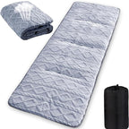 Folding Camping Cot Pad - Portable & Comfortable Outdoor Sleeping Mat with Elastic Strap, Lightweight Waterproof Bottom Mattress Pad
