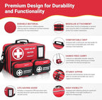 520 Piece Large First Aid Kit – Emergency Survival Kit for Car, Home, Camping, and Travel – Compact Medical Kit for Roadside Emergencies, Outdoor Adventures, and Everyday Safety